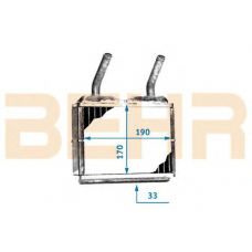 9101390 BEHR Heater core