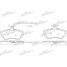 PBP880 PATRON Комплект тормозных колодок, дисковый тормоз