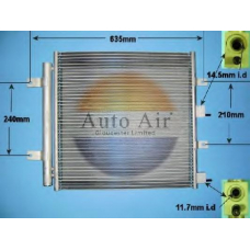 16-2037 AUTO AIR GLOUCESTER Конденсатор, кондиционер