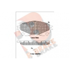 RB2126 R BRAKE Комплект тормозных колодок, дисковый тормоз