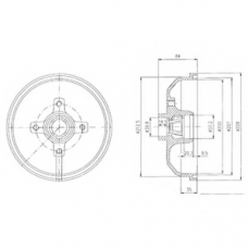 BF111 DELPHI Тормозной барабан