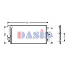 082020N AKS DASIS Конденсатор, кондиционер