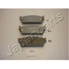 PP-124AF JAPANPARTS Комплект тормозных колодок, дисковый тормоз