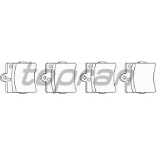 400 419 TOPRAN Комплект тормозных колодок, дисковый тормоз