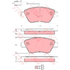 GDB1590 TRW Комплект тормозных колодок, дисковый тормоз