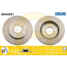 6044981 GIRLING Тормозной диск