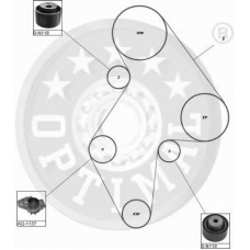 SK-1086 OPTIMAL Комплект ремня грм