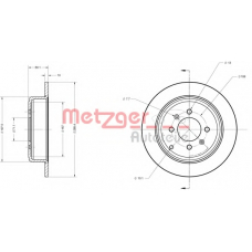 6110340 METZGER Тормозной диск