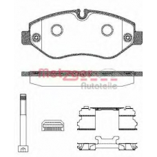 1245.10 METZGER Комплект тормозных колодок, дисковый тормоз