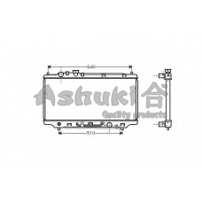 M559-07 ASHUKI Радиатор, охлаждение двигателя