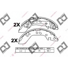 BS1139 DJ PARTS Комплект тормозных колодок