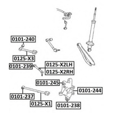 0101-240 ASVA Подвеска, рычаг независимой подвески колеса