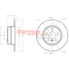 6110606 METZGER Тормозной диск