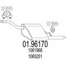01.96170 MTS Глушитель выхлопных газов конечный