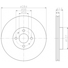 8DD 355 102-381 HELLA PAGID Тормозной диск