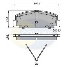 CBP0986 COMLINE Комплект тормозных колодок, дисковый тормоз