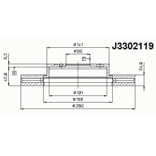 J3302119 NIPPARTS Тормозной диск