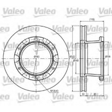 187046 VALEO Тормозной диск