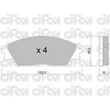 822-236-0 CIFAM Комплект тормозных колодок, дисковый тормоз