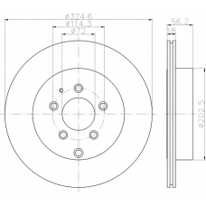 8DD 355 119-401 HELLA PAGID Тормозной диск