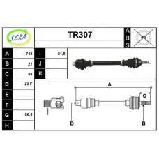 TR307 SERA Приводной вал