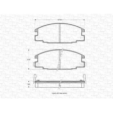 363702160952 MAGNETI MARELLI Комплект тормозных колодок, дисковый тормоз