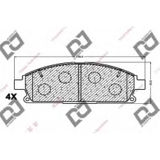 BP1030 DJ PARTS Комплект тормозных колодок, дисковый тормоз