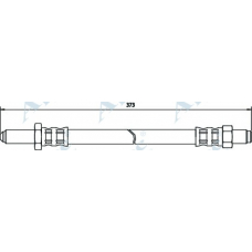 HOS3157 APEC Тормозной шланг