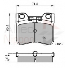 ADB0771 COMLINE Комплект тормозных колодок, дисковый тормоз