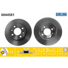 6044581 GIRLING Тормозной диск
