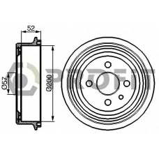 5020-0013 PROFIT Тормозной барабан
