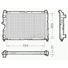 DRM09132 DENSO Радиатор, охлаждение двигателя