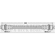 BBH7265 BORG & BECK Тормозной шланг