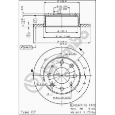 08.4283.20 BREMBO Тормозной диск