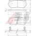 37045 OE ABS Комплект тормозных колодок, дисковый тормоз