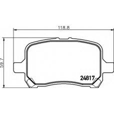 8DB 355 014-691 HELLA Комплект тормозных колодок, дисковый тормоз