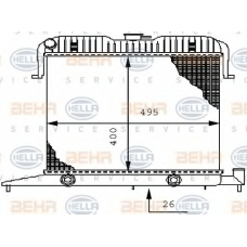 8MK 376 711-041 HELLA Радиатор, охлаждение двигателя