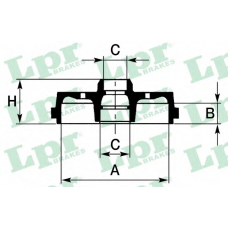 7D0139CA LPR Тормозной барабан