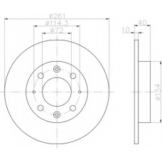 8DD 355 107-371 HELLA Тормозной диск