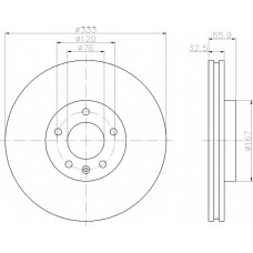 8DD 355 109-681 HELLA Тормозной диск