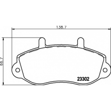 8DB 355 019-321 HELLA Комплект тормозных колодок, дисковый тормоз