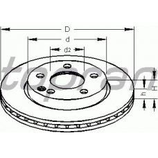 401 401 TOPRAN Тормозной диск
