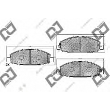 BP1163 DJ PARTS Комплект тормозных колодок, дисковый тормоз