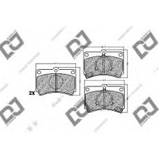 BP1193 DJ PARTS Комплект тормозных колодок, дисковый тормоз