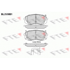 BL2538B1 FTE Комплект тормозных колодок, дисковый тормоз