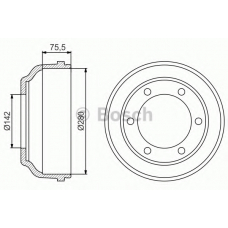 0 986 477 195 BOSCH Тормозной барабан