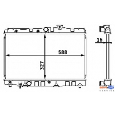 8MK 376 708-101 HELLA Радиатор, охлаждение двигателя