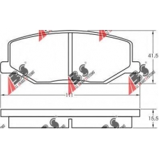 36179 ABS Комплект тормозных колодок, дисковый тормоз
