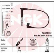 0736 NGK Комплект проводов зажигания