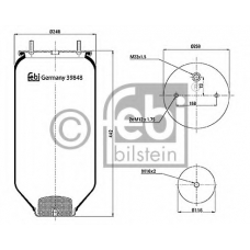 39848 FEBI Кожух пневматической рессоры